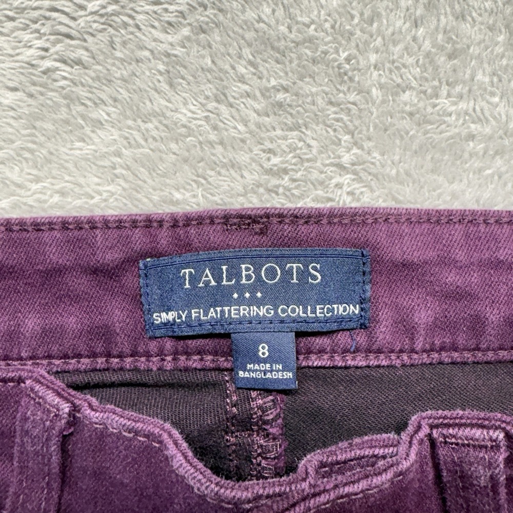 Talbots Jeans Womens 8 Purple Jeggings Mid Rise Simply Flattering Denim - Picture 4 of 12